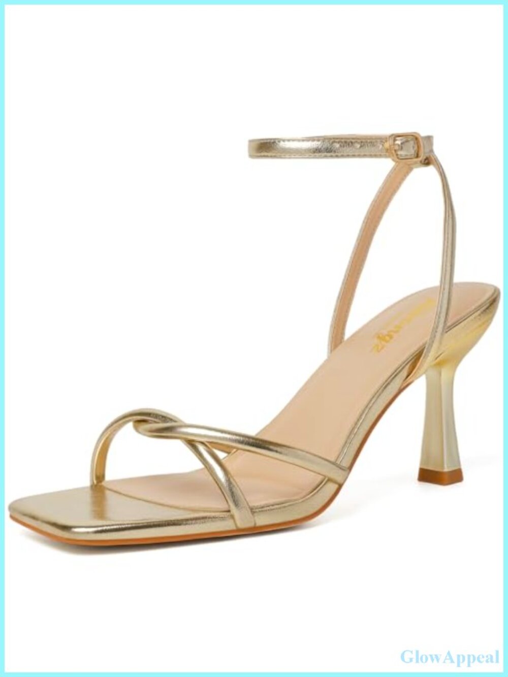 Women's Strappy Kitten Heels Square Open Toe Ankle Strap Wedding Party Sandals